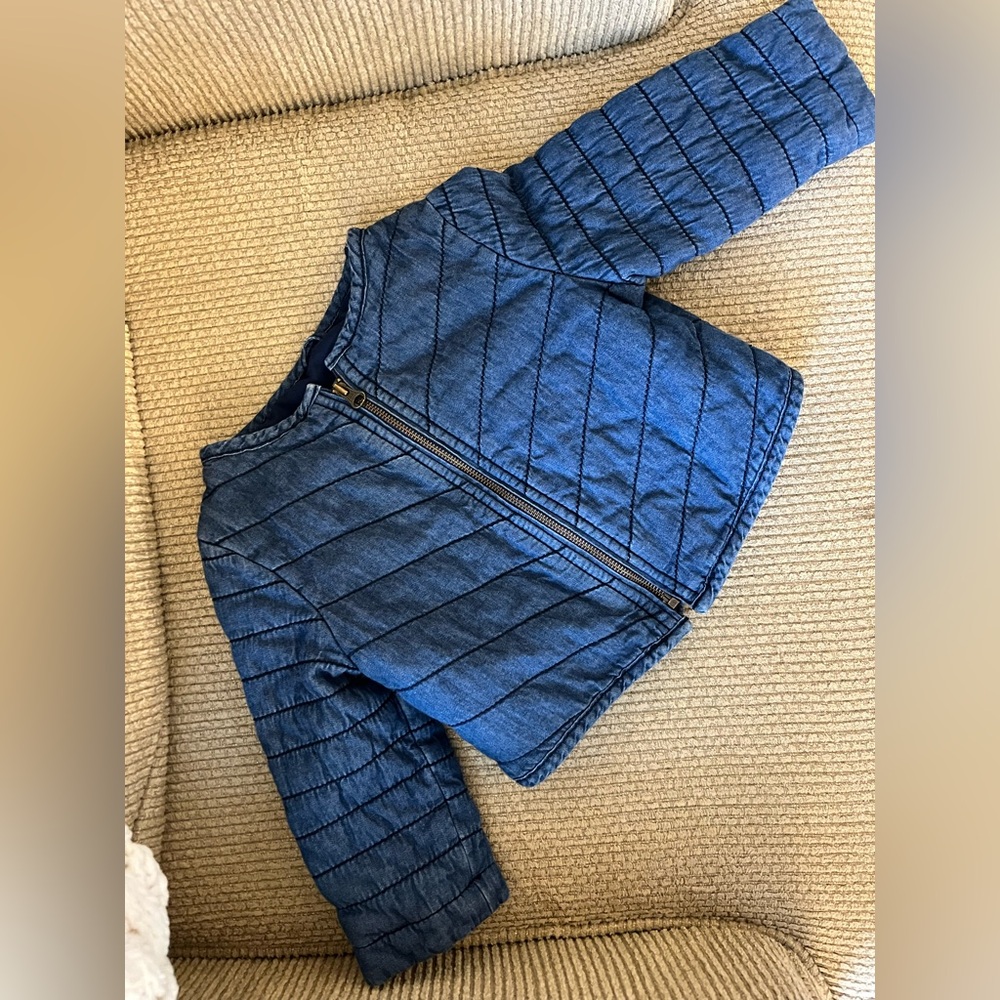 GAP 12-18m toddler quilted jean jacket